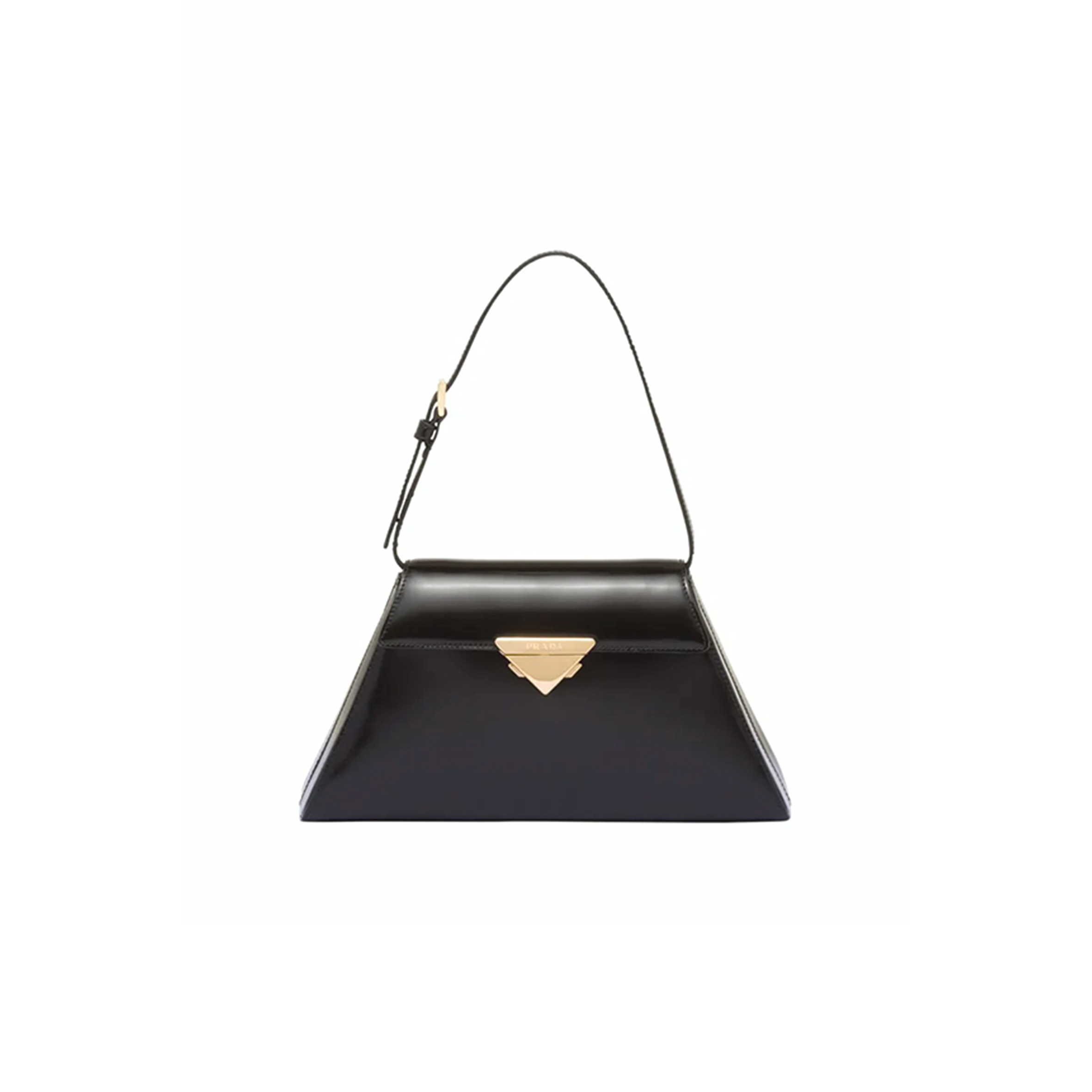 PRADA SPAZZOLATO LEATHER SHOULDER BAG 1BD342 (34*19*8cm)